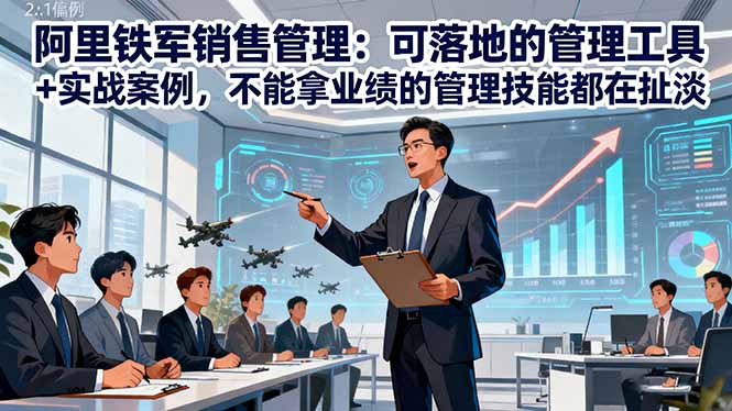 阿里铁军销售管理：可落地的管理工具+实战案例，不能拿业绩的管理都在扯淡-创业攻略