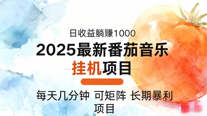 2025年最新番茄音乐人挂机项目，每天几分钟，月入1000＋，可矩阵，一台…-创业攻略