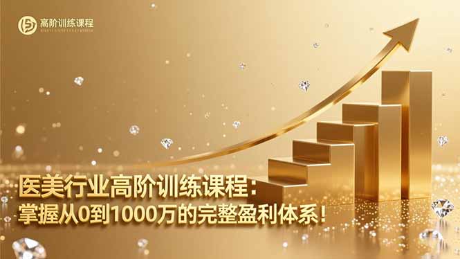 医美行业高阶训练课程：掌握从0到1000万的完整盈利体系！-创业攻略